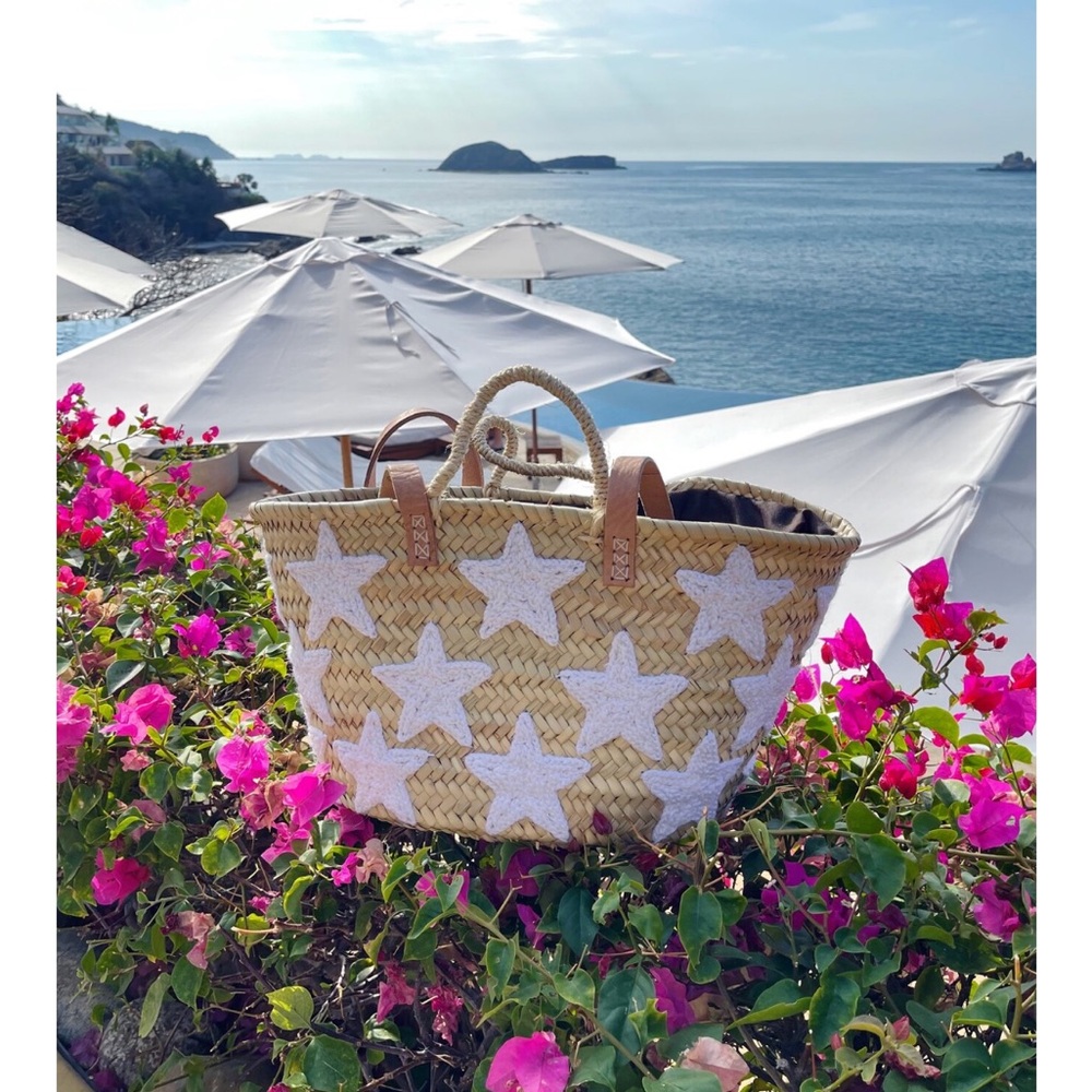 COLORES COLLECTIVE STAR TOTE with 2 Moroccan bag tassels